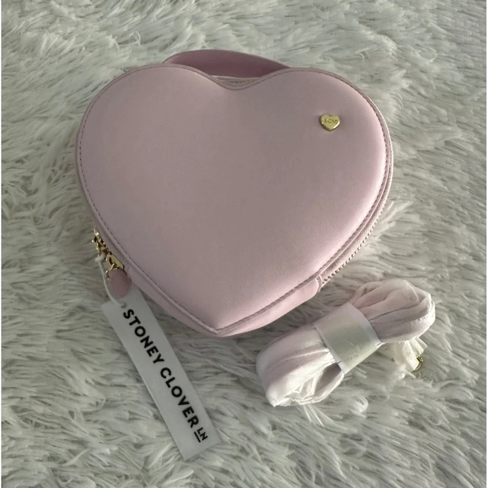 NWT Stoney Clover Lane heart-shaped Lilac Crossbody Bag Handbag